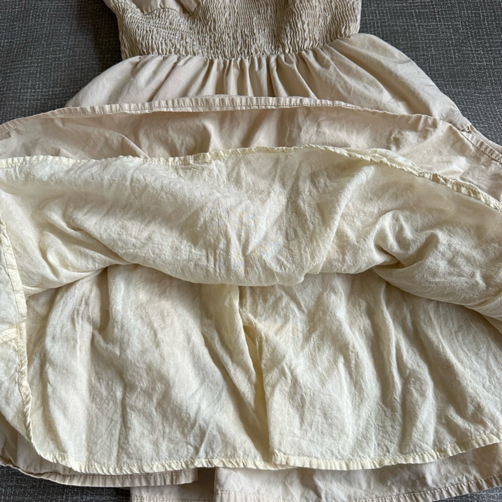 Princess Polly size 0 Daniela Smocked Mini Dress in Tan - Picture 6 of 12